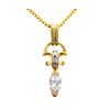 Cubic Zirconia CZ Gold Pendant - Swing