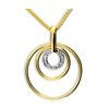 Diamond Gold Pendant - Circle