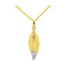 Diamond Gold Pendant - Feather