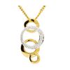 Diamond Gold Pendant - Circles