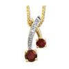 Garnet and Diamond Gold Pendant