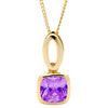 Amethyst Gold Pendant - Loop