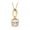 Cubic Zirconia CZ Gold Pendant - Loop