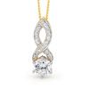 Cubic Zirconia CZ Gold Pendant - Infinity Drop