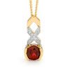 Ruby and Diamond Gold Pendant - Kiss Hug