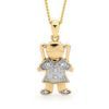 Diamond Gold Pendant - Girl