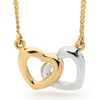 Gold Necklace - Double Heart