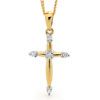 Diamond Gold Pendant - Cross TDW 0.05 Carat