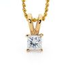 Diamond Gold Pendant .10ct Square