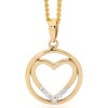 Diamond Gold Pendant - Heart Eternal Love