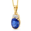 Sapphire and Diamond Gold Pendant