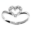 Diamond Platinum Ring - Heart