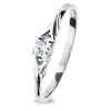 Diamond Platinum Ring - Princess Cut