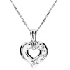 Diamond Platinum Pendant - Heart