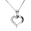 Diamond Platinum Pendant - Heart Design