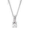 Diamond Platinum Pendant - Solitaire