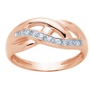 Diamond Rose Gold Ring - Plait