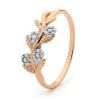 Diamond Rose Gold Ring - Forget Me Not Flower