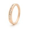 Diamond Rose Gold Ring - Channel Set Band