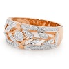 Diamond Rose Gold Ring - Floral Band