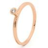 Cubic Zirconia CZ Rose Gold Ring - Stackable Bezel Set