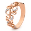 Diamond Rose Gold Ring - Angels