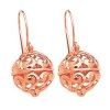 Rose Gold Earrings - Filigree Ball