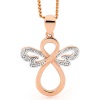 Diamond Rose Gold Pendant - Angel Infinity