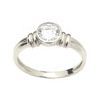 Cubic Zirconia CZ White Gold Ring - Bezel Set