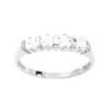 Cubic Zirconia CZ White Gold Ring - Eternity