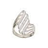 Diamond White Gold Ring - Swirl