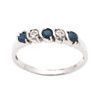 Sapphire and Diamond White Gold Ring