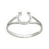 Diamond White Gold Ring - Horseshoe