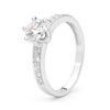 Cubic Zirconia CZ White Gold Ring - Engagement