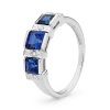 Sapphire and Diamond White Gold Ring - Trilogy Princess