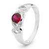 Ruby and Diamond White Gold Ring - XOX