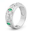 Emerald and Diamond White Gold Ring - Art Deco