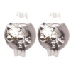 Diamond White Gold Earrings .04ct Round