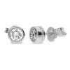 Diamond White Gold Earrings .07ct Bezel