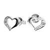 Diamond White Gold Earrings - Heart Diamond White Gold Earrings - Heart