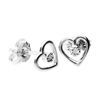 Diamond White Gold Earrings - Heart Diamond White Gold Earrings - Heart