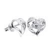 Diamond White Gold Earrings - Heart Diamond White Gold Earrings - Heart