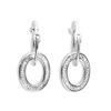 Diamond White Gold Earrings - Oval