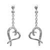 Diamond White Gold Earrings - Heart Diamond White Gold Earrings - Heart