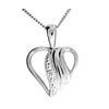 Diamond White Gold Pendant - Heart