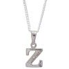 Diamond White Gold Pendant - Z Initial