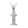 Diamond White Gold Pendant - I Initial