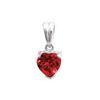 Ruby White Gold Pendant - Heart