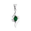 Emerald and Diamond White Gold Pendant