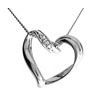 Diamond White Gold Pendant - Heart Slider